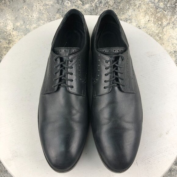 Cole Haan Men\'s Size 12M Grand.OS Henry Black Leather Plain Toe Dress Shoes main image 10